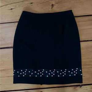 Tailor Vintage Black Floral Pencil Skirt